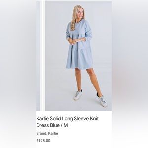 NWOT- KARLIE LONG SLEEVE TIER SWEATSHIRT DRESS